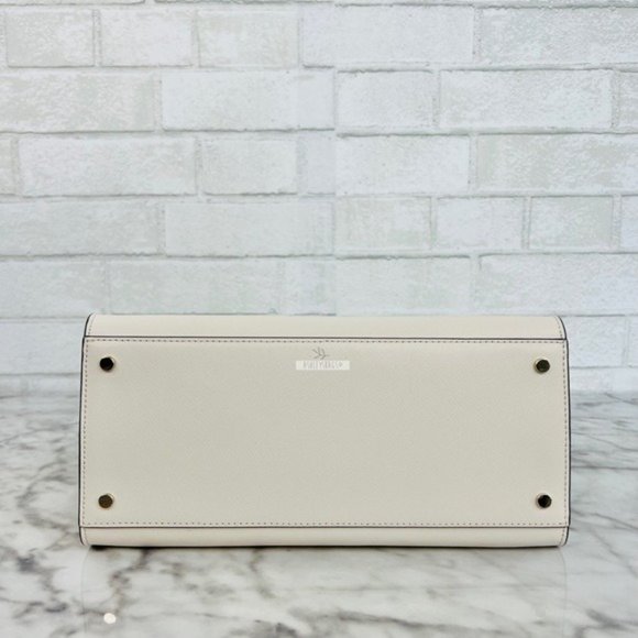 Kate Spade Staci Parchment White Medium Satchel Crossbody - Picture 6 of 10